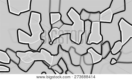 Closeup View Of Stylized Microorganisms Under The Microscope, Abstract Background, 3d Render Compute