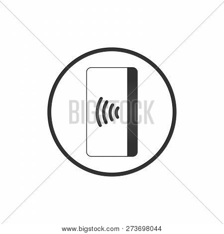 Nfc Payment. Pos Terminal Confirms Contactless Payment From Credit Card. Near Field Communication Co