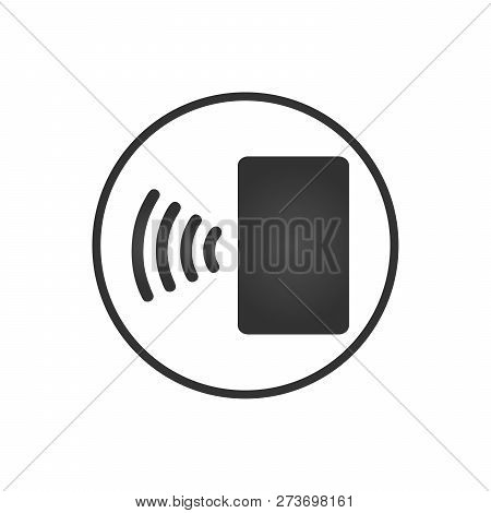 Nfc Payment. Pos Terminal Confirms Contactless Payment From Credit Card. Near Field Communication Co