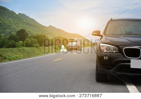 Car Parked On Road,car Parked On Street