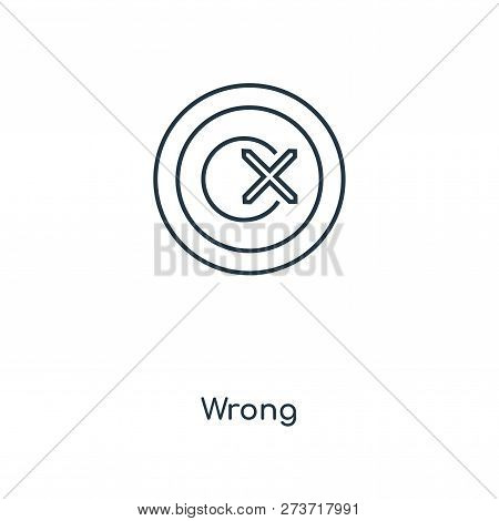 Wrong Icon In Trendy Design Style. Wrong Icon Isolated On White Background. Wrong Vector Icon Simple
