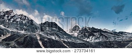 Aerial view of Kullu valley. Naggar, Himachal Pradesh. North India.
