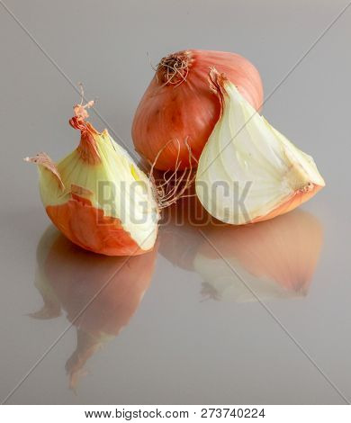 Fresh Bulbs Of Onion Color Image Stock Photos