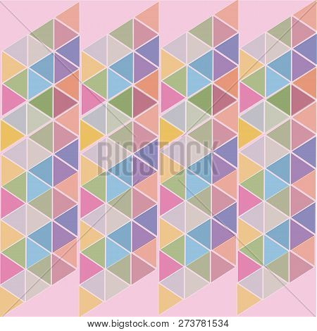 Pink Blue Abstract Background Of Colored Triangles