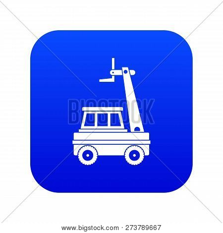 Cherry Picker Icon Digital Blue For Any Design Isolated On White Vector Illustration
