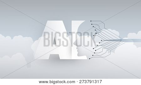 Modern Style Cloud Computing, Global Ai Assistance, Automated Support, Digital Aid, Deep Learning An