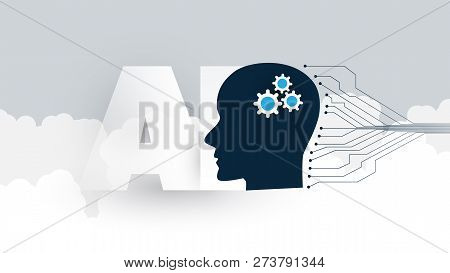 Modern Style Cloud Computing, Global Ai Assistance, Automated Support, Digital Aid, Deep Learning An