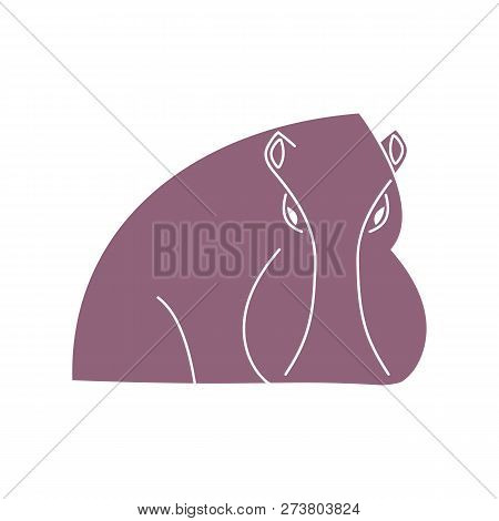 Modern Minimalistic Vector Logo Of Hippo. Vector Illustration.