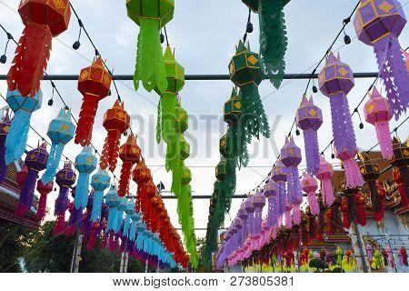 Tons Of Lanterns Are Decoratiing Inside Wat Benchamabophit, The Marble Temple Bangkok During New Yea