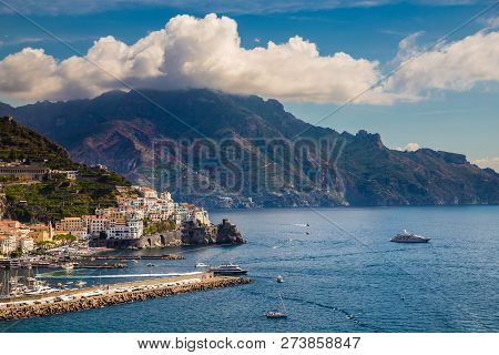 Amazing Scenery Of Amalfi Coast - Salerno Province, Campania Region, Italy, Europe
