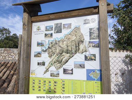 Map Over Walking Paths Near Lluc