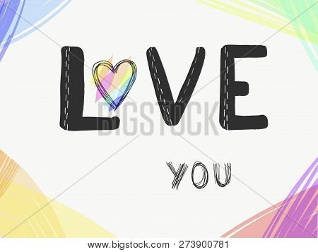 The Inscription I Love You On White Background Vector