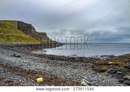 Yellow Canister At The Coastline Of North West Skye By Kilmuir - Scotland, United Kingdom