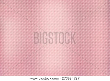 Abstract Squares Pattern Texture On Pink Gold Background. Rose Golden Foil Luxury Style For Brochure