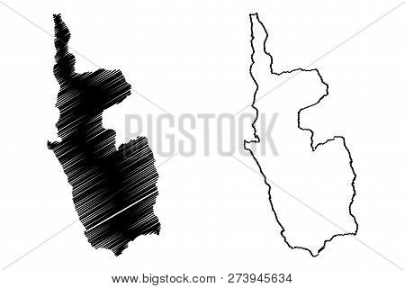 Magway Region (administrative Divisions Of Myanmar, Republic Of The Union Of Myanmar, Burma) Map Vec