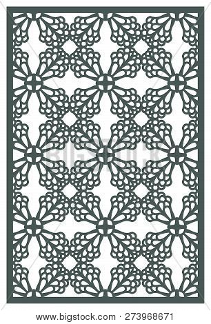 Vector Laser Cut Panel. Pattern Template For Decorative Panel. Wall Art Decor. Stock Vector.