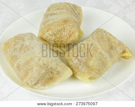 The meat frozen semi-finished stuffed cabbages