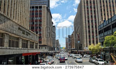 Johannesburg, South Africa - December 21, 2013: Modern View Of Johannesburg. The Biggest City Of Sou