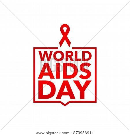 World Aids Day. 1st December World Aids Day Poster. Vector Stock Illustration