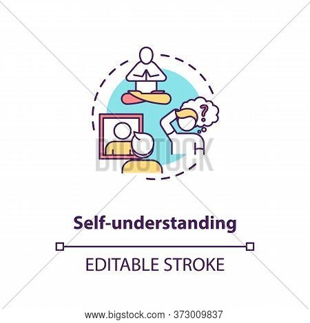 Self Understanding Concept Icon. Comprehend Inner Knowledge. Psychological Health. Mental Self Image