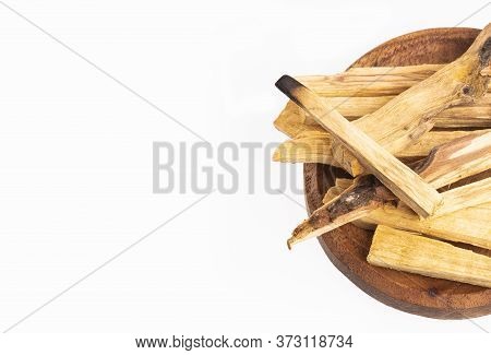 Holy Wood Or Sacred Wood - Bursera Graveolens. White Background