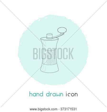 Pepper Mill Icon Line Element. Vector Illustration Of Pepper Mill Icon Line Isolated On Clean Backgr