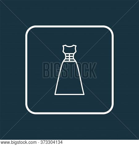 Evening Wear Icon Line Symbol. Premium Quality Isolated Corsage Dress Element In Trendy Style.