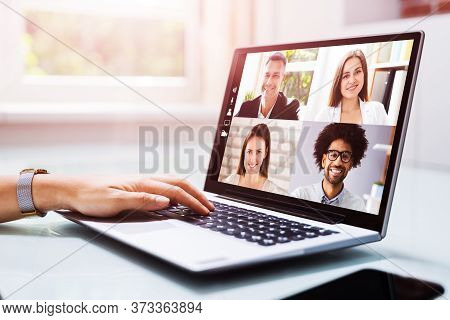 Online Video Conference Webinar Call. Videoconference Meeting