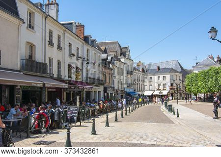 Streets Of Amboise Near Amboise Castle, France - May 2019