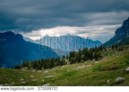 A Beautiful Spring Day On The Montasio Plan, Julian Alps, Friuli-venezia Giulia, Italy