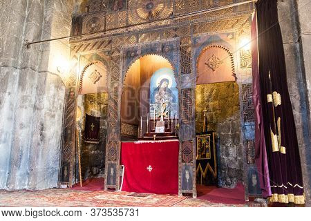 Sevanavank, Armenia - July 10, 2017: Religious Pictures In Sevanavank Monastery, Armenia
