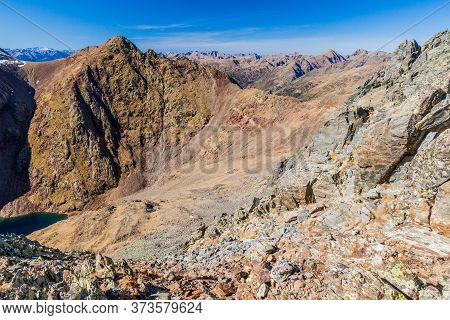 Rocky Hills In Parc Natural Comunal De Les Valls Del Comapedrosa National Park In Andorra
