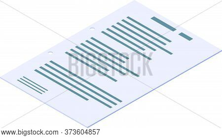 Paper After Hole Puncher Icon. Isometric Of Paper After Hole Puncher Vector Icon For Web Design Isol