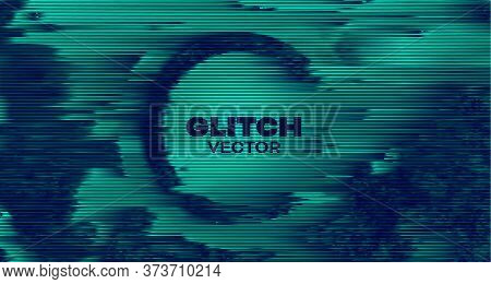 Abstract Vector Cover Glitch. Pixel Sorting Distorted Vector Background