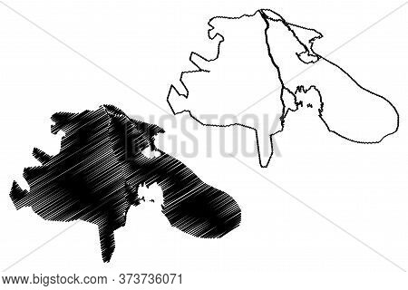 Rajkot City (republic Of India, Gujarat State) Map Vector Illustration, Scribble Sketch City Of Rajk
