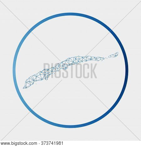 Roatan Icon. Network Map Of The Island. Round Roatan Sign With Gradient Ring. Technology, Internet,