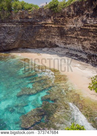 Broken Beach In Nusa Penida, Indonesia. Aerial View.