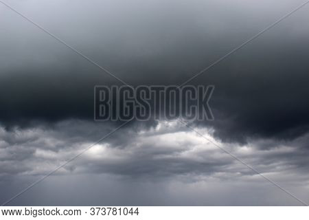 Dark Clouds Before The Rain Covered The Whole Sky