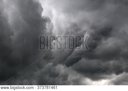 Dark Clouds Before The Rain Covered The Whole Sky