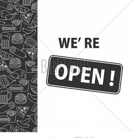 Vector Illustration Reopening Of Street Food Trading, Pizza Shops, Fast Food Cafe After Covid-19 Qua