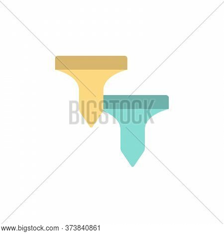 Tee Colored Icon. Simple Colored Element Illustration. Tee Concept Symbol Design From Golf Set. Can 