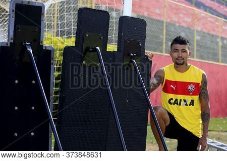 Salvador, Bahia / Brazil - January 20, 2017: Kieza, Forward Of Esporte Clube Vitório Is Seen At The 
