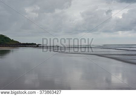 Playa El Cuco Is A El Salvador Beach Town. Its Dark Sands Are Lined With Vendor Huts And Seafood Res
