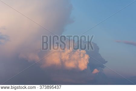 Huge Cumulus Clouds In The Sky. Pre-thunderstorm Atmospheric Condition. Summer Natural Background Wi