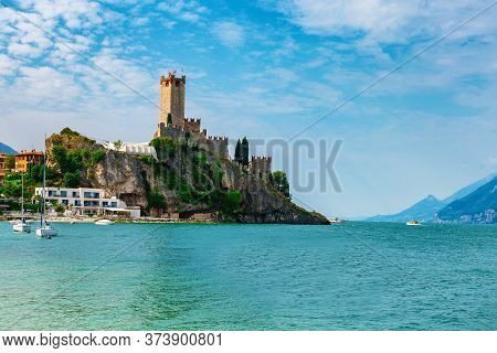 Old Castle On The Rock. Lake Garda.malcesene.
