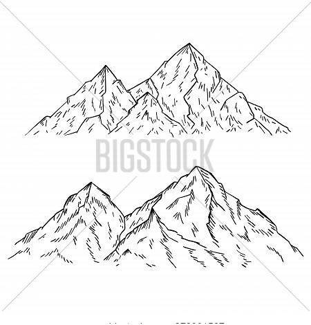 Mountains Rock Peaks Vector Photo Free Trial Bigstock