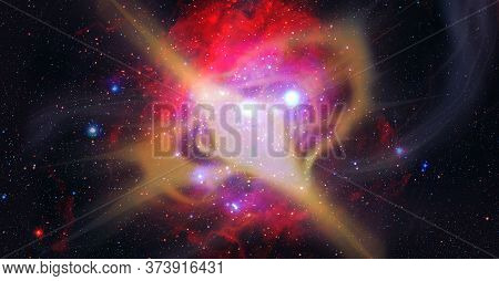 Pulsar Black Hole Somewere In Space. Elements Of This Image Were Furnished By Nasa