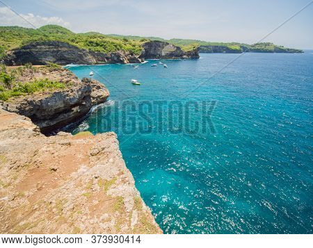 Broken Beach In Nusa Penida, Indonesia. Aerial View.