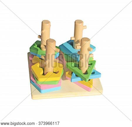 Wooden Educational Toys For Children Stock Photo