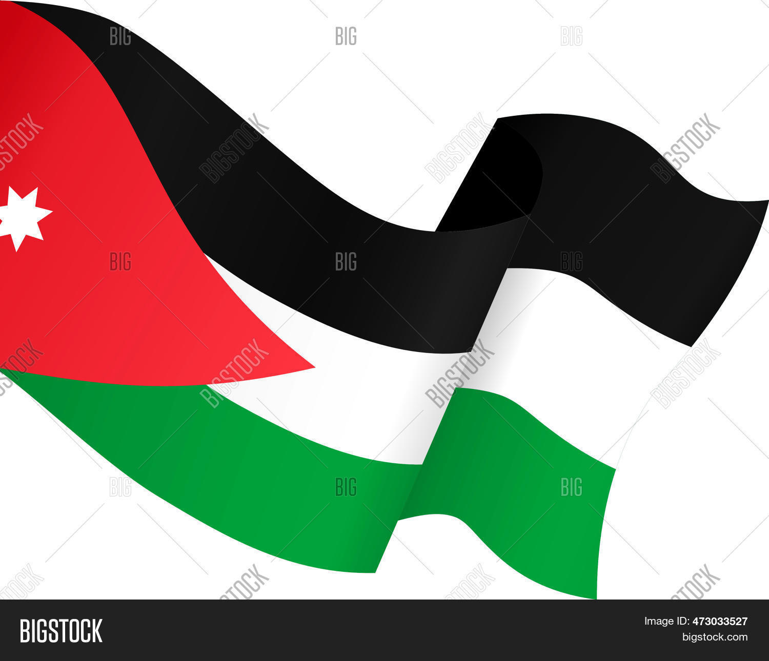 Jordan Flag Wave Vector & Photo (Free Trial) Bigstock